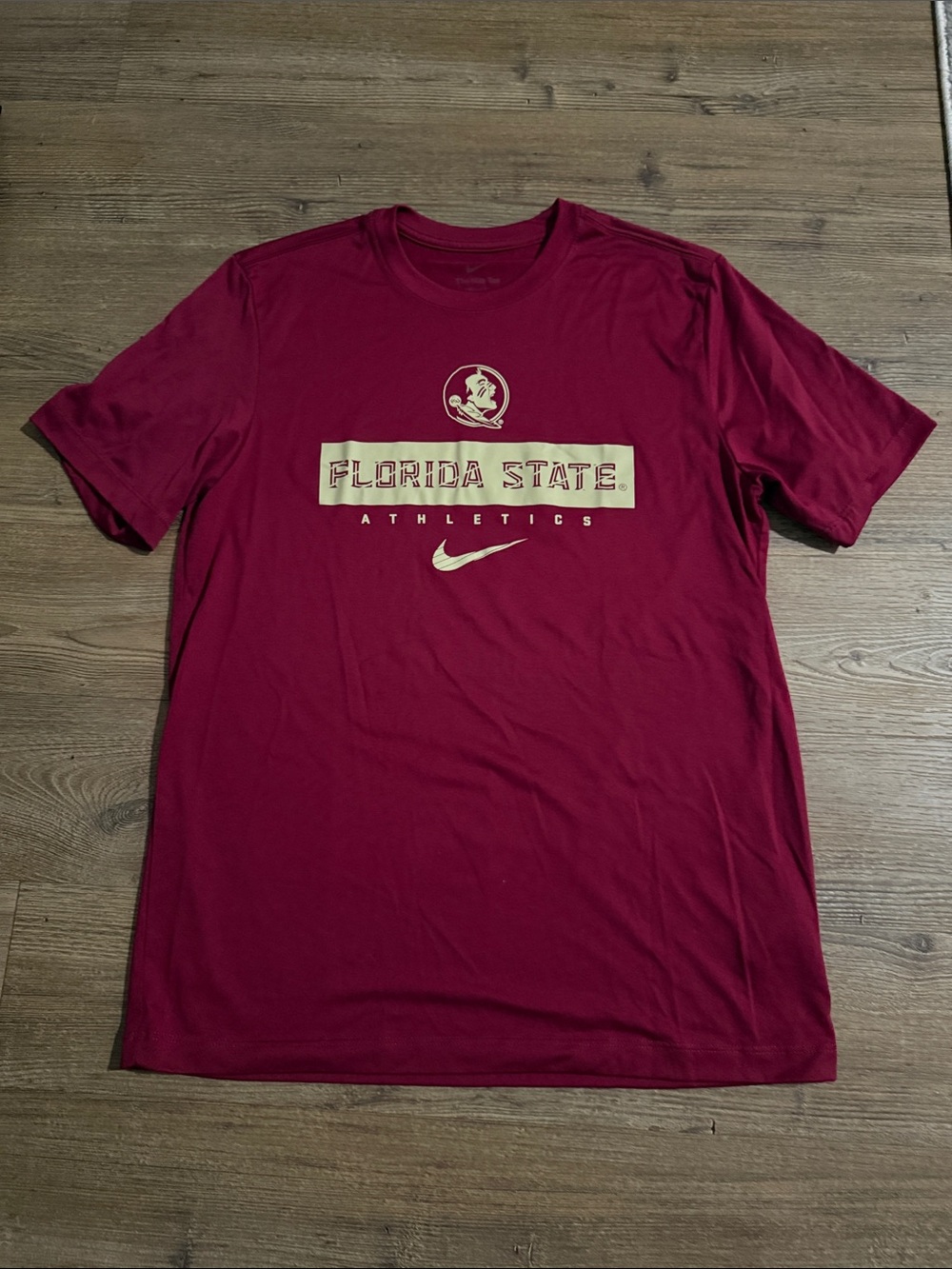 Nike Men’s Florida State Athletics  Garnet Short-Sleeve Dri-Fit Tee